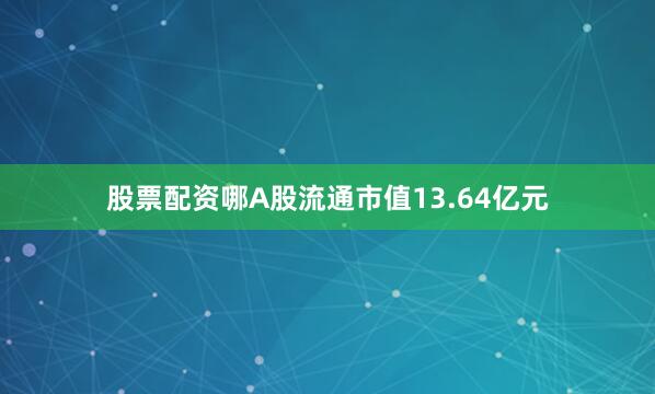 股票配资哪A股流通市值13.64亿元